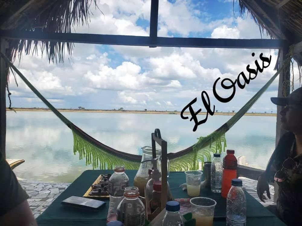 Lookout with a hammock and lake view